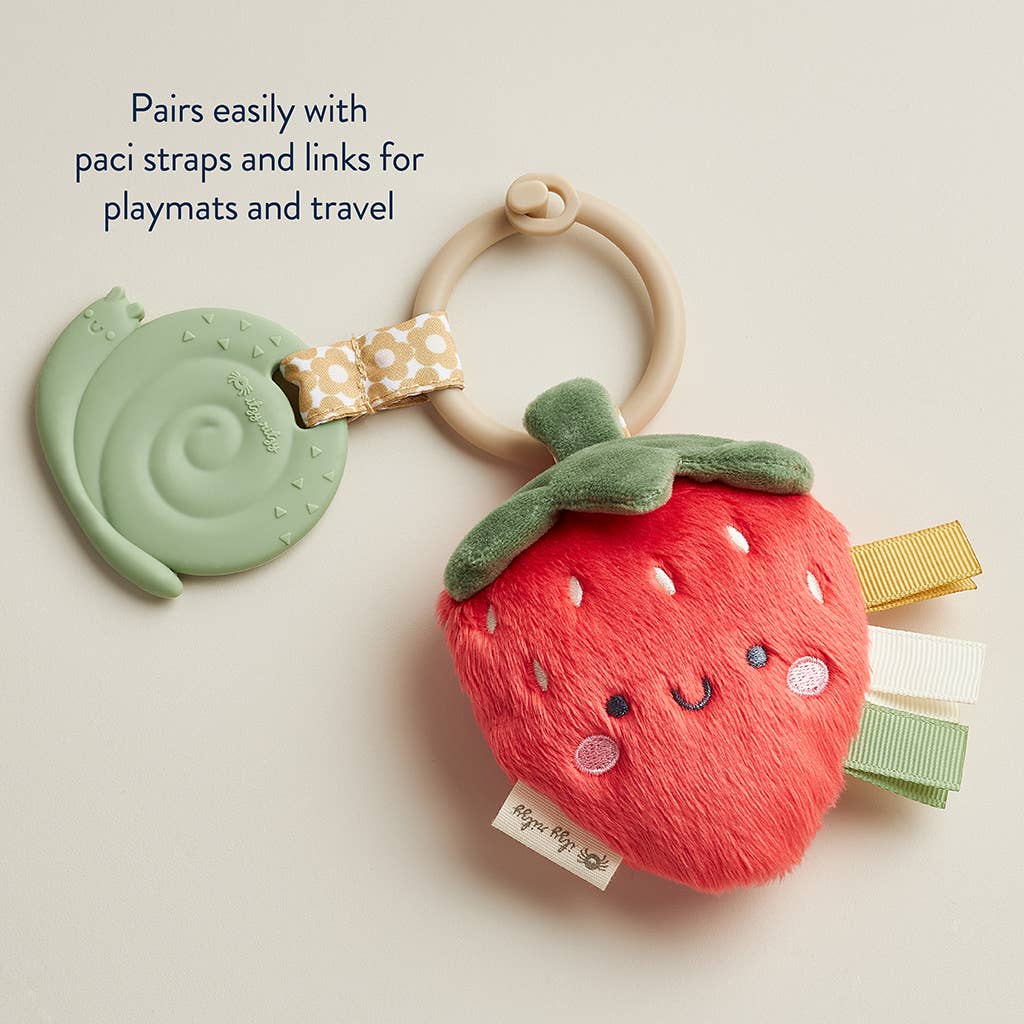 s* Itzy Pal™ Plush + Teether: Strawberry