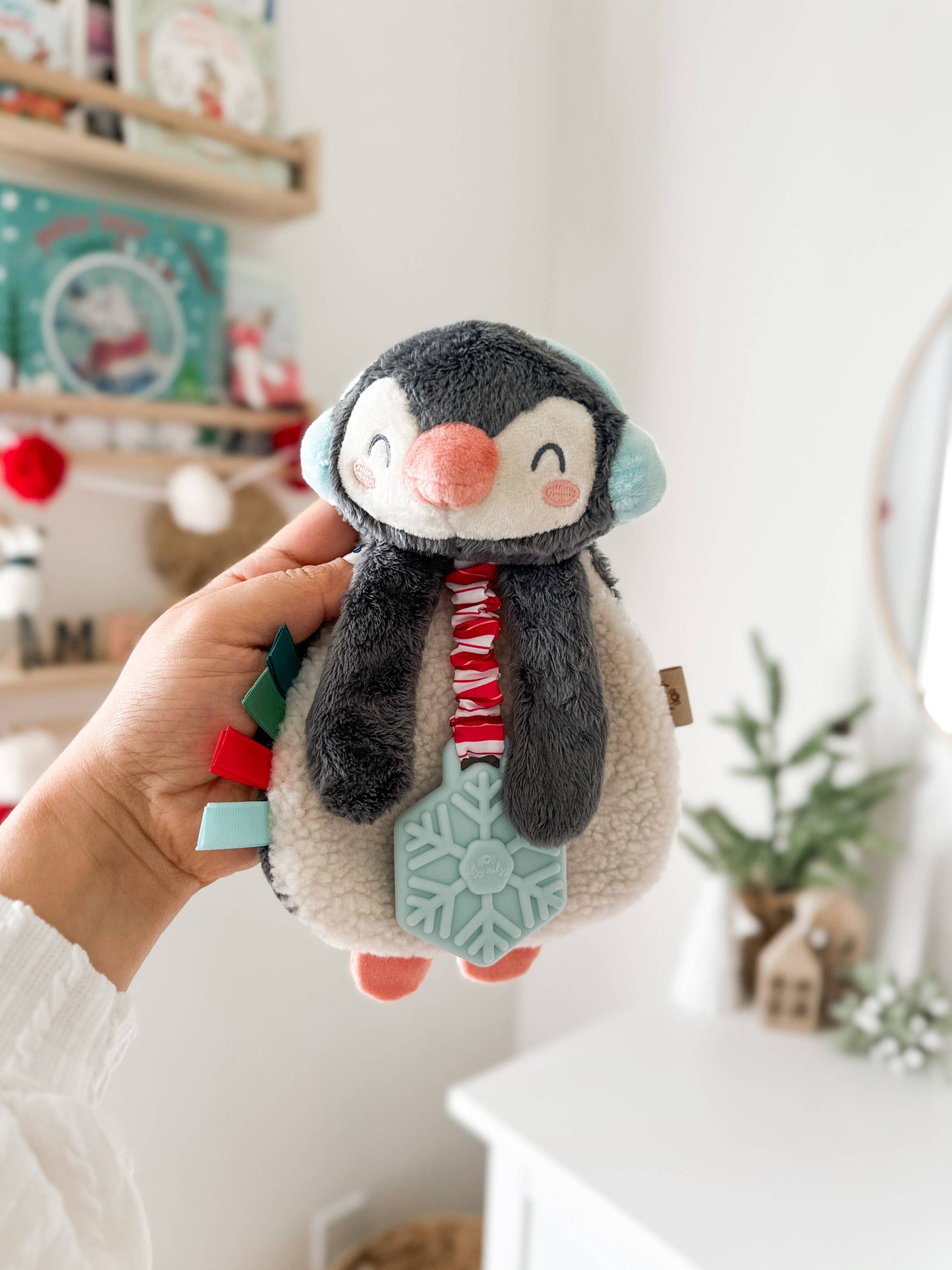 Holiday Itzy Lovey™ Plush + Teether Toy: Bear