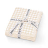 Luxury Cotton Swaddle Receiving Baby Blanket | Plaid | Beige