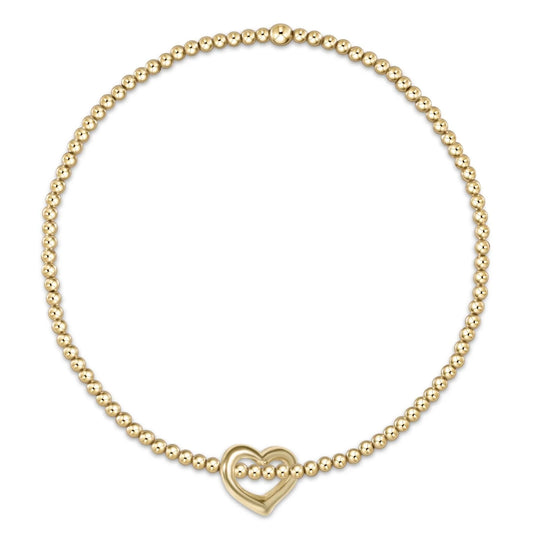 egirl classic gold 2mm bead bracelet | love small gold charm