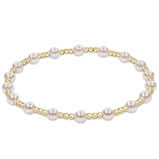 egirl classic sincerity pattern 4mm bead bracelet | pearl