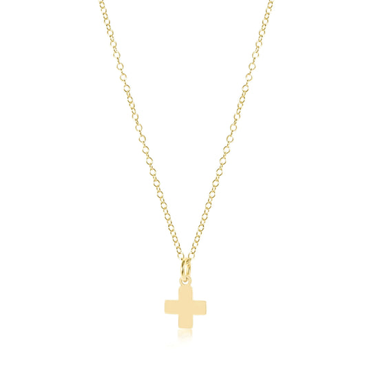 egirl 14" necklace gold- signature cross | small gold