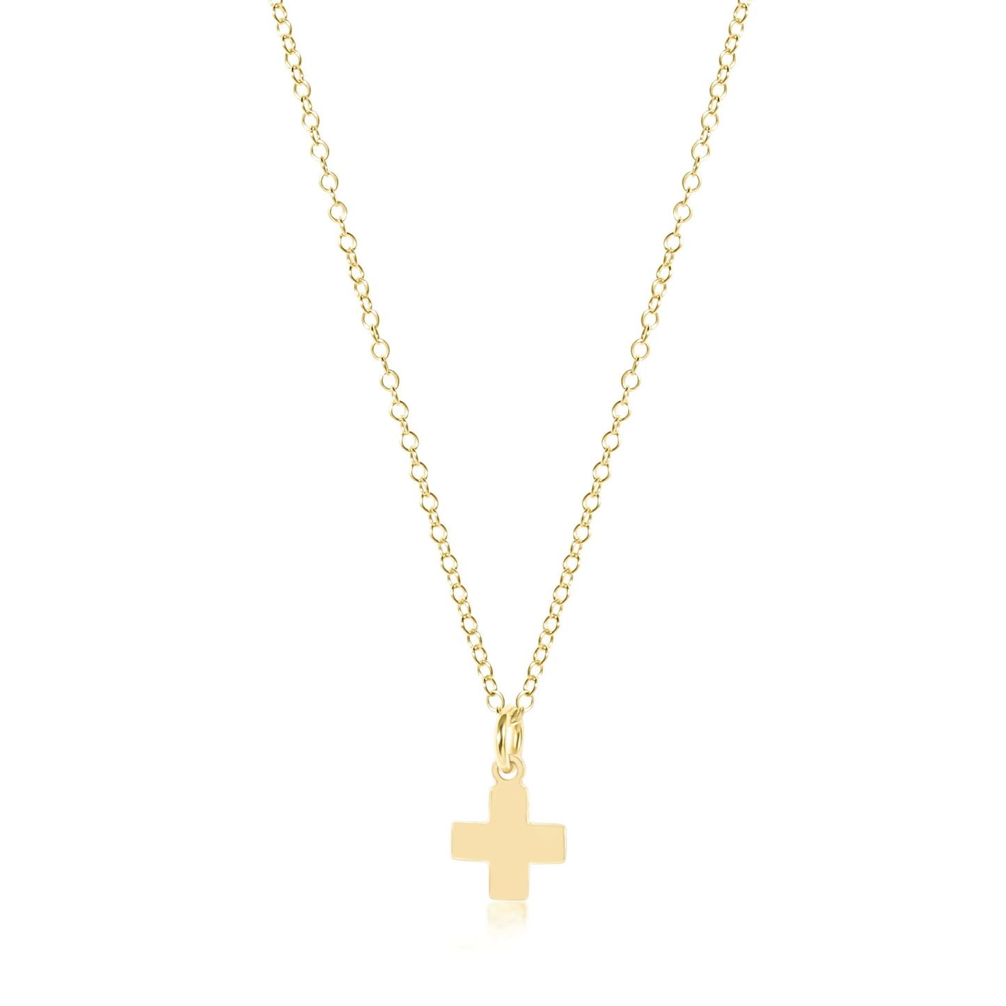 egirl 14" necklace gold- signature cross | small gold