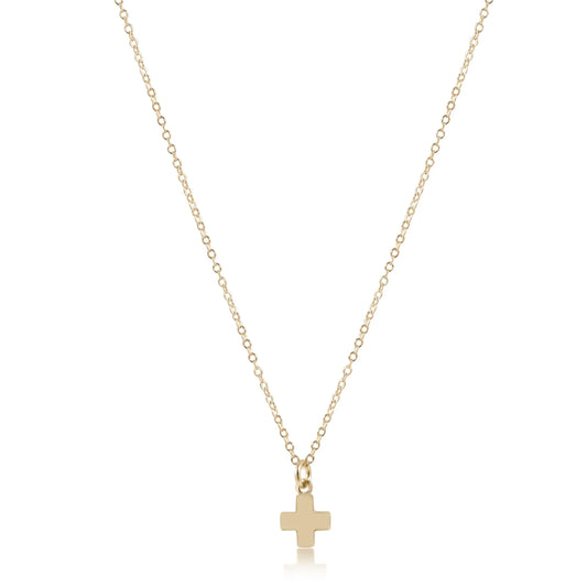 egirl 14" necklace gold | signature cross small gold charm