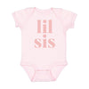 Lil Sis Short Sleeve Bodysuit | Pink