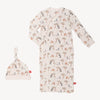 Family Tree Modal Magnetic Cozy Sleeper Gown + Hat Set