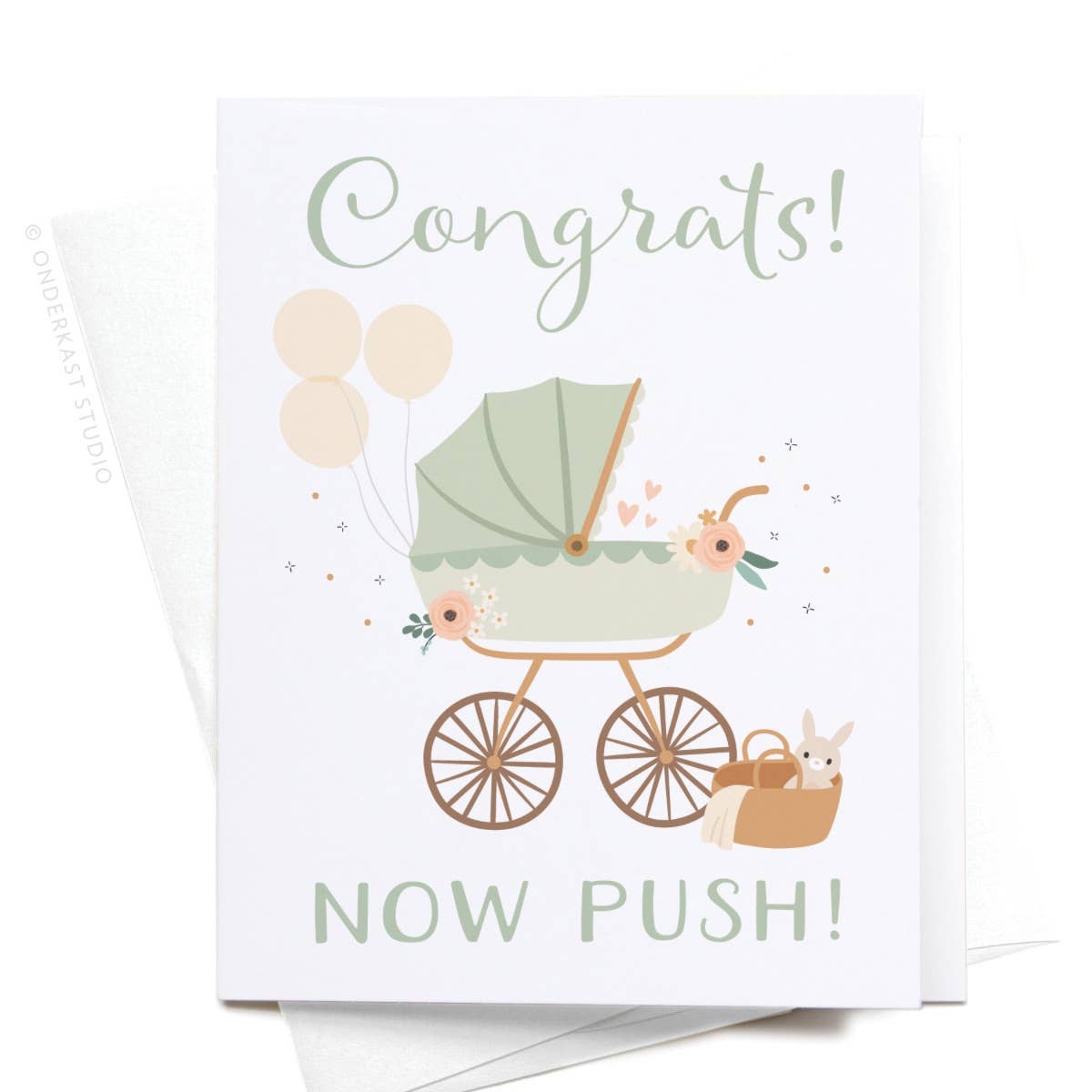 Now Push! Baby Stroller Greeting Card