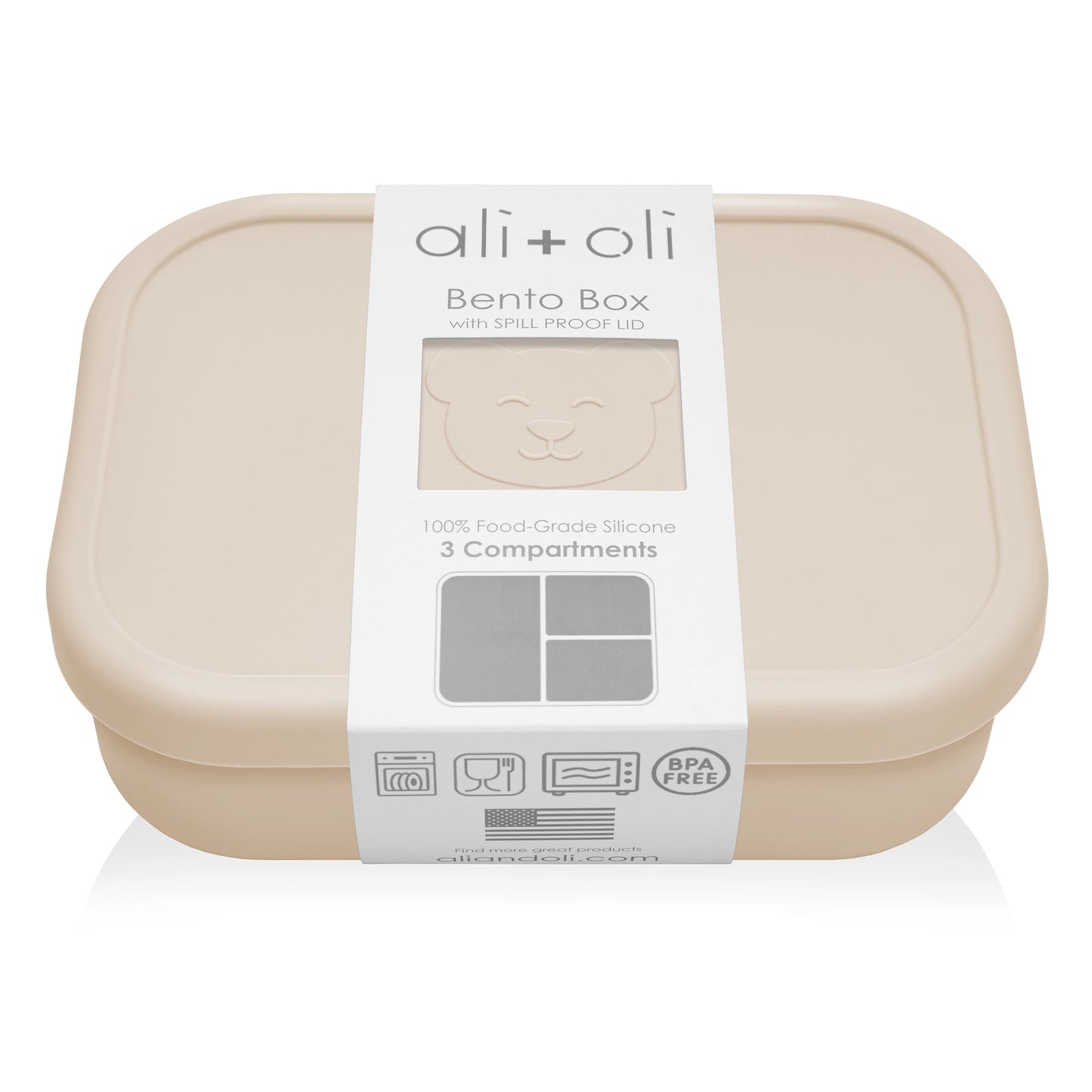 Ali + Oli Silicone Bento Box | Coconut