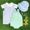 Peter Pan Collar Shirt/Onesie - Pima Short Sleeve - Worth Ave White