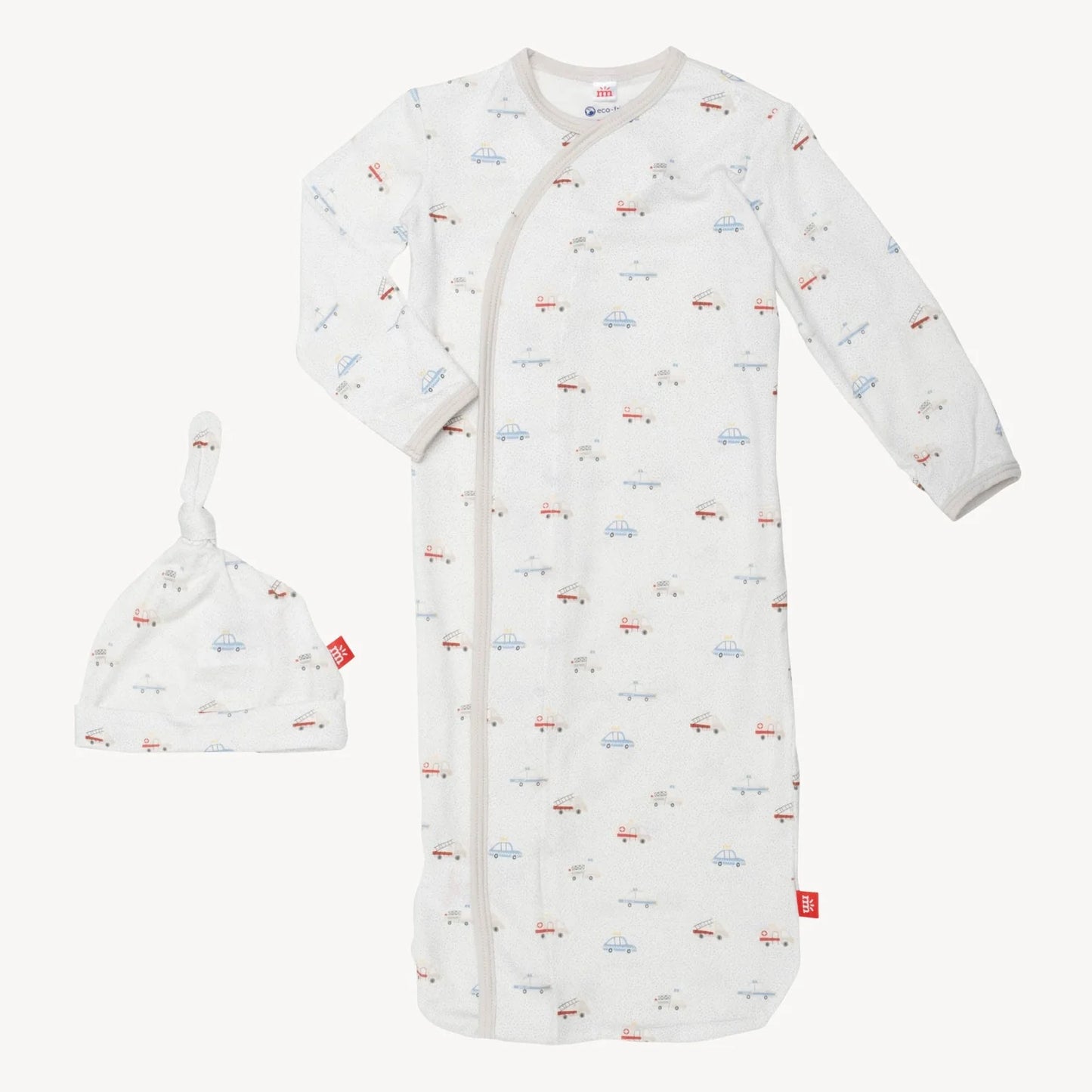 Hug Dispatcher Modal Magnetic Cozy Sleeper Gown + Hat Set