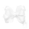 Baby French Satin Double Hair Bow w/ Knot Wrap