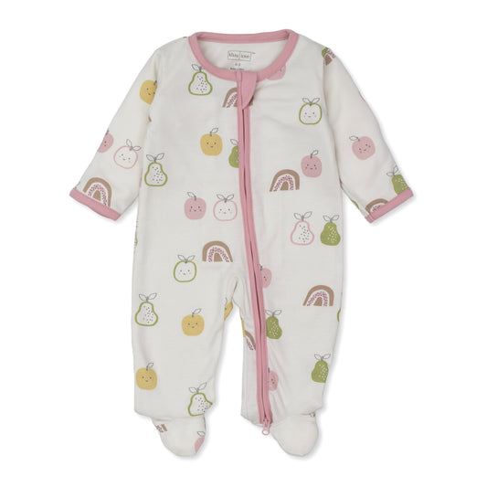 Pears and Rainbows Footie w/ Zip