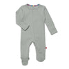 Love Lines Seagrass Organic Cotton Pointelle Magnetic Footie | Seagrass