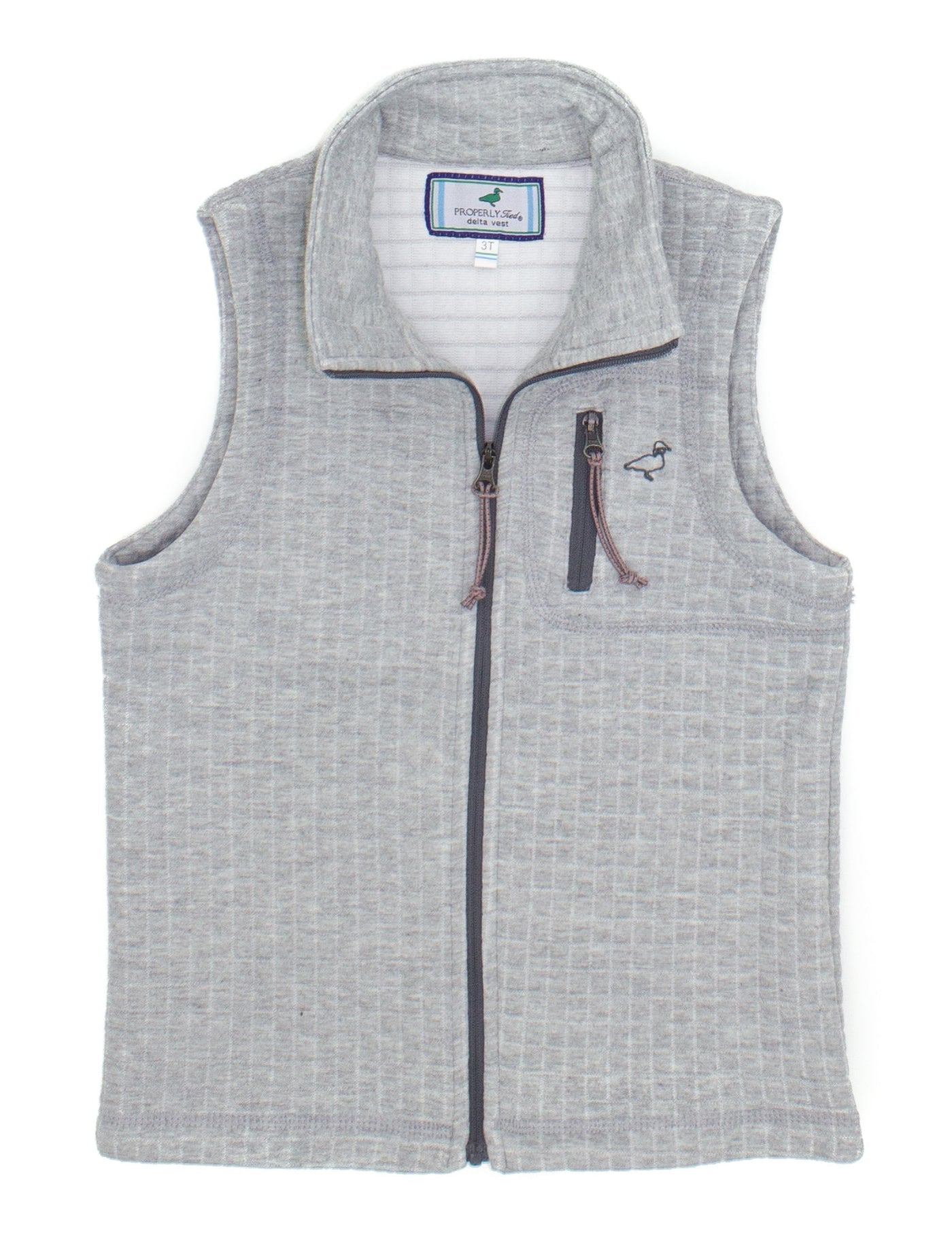 Boys Delta Vest | Heather Grey