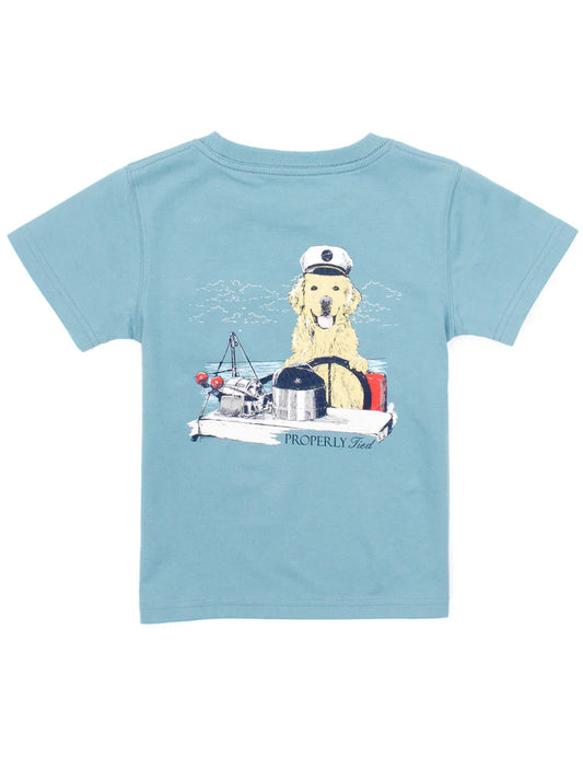 Golden Captain SS Tee | Coastal Sky