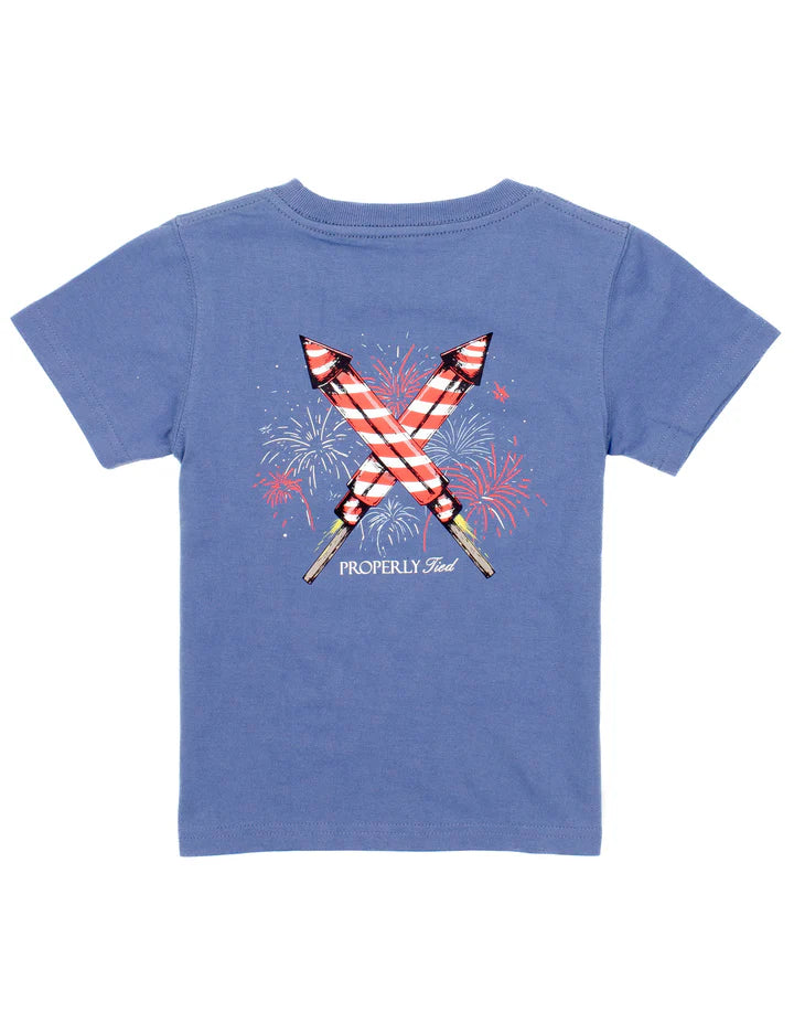 Firecracker SS Tee | Space Blue