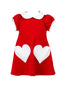 A-line Dress with Heart Pockets | Red