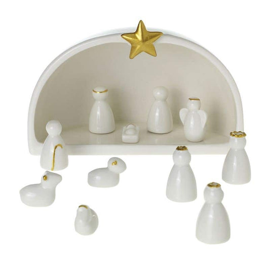 Silent Night Ceramic Nativity Set