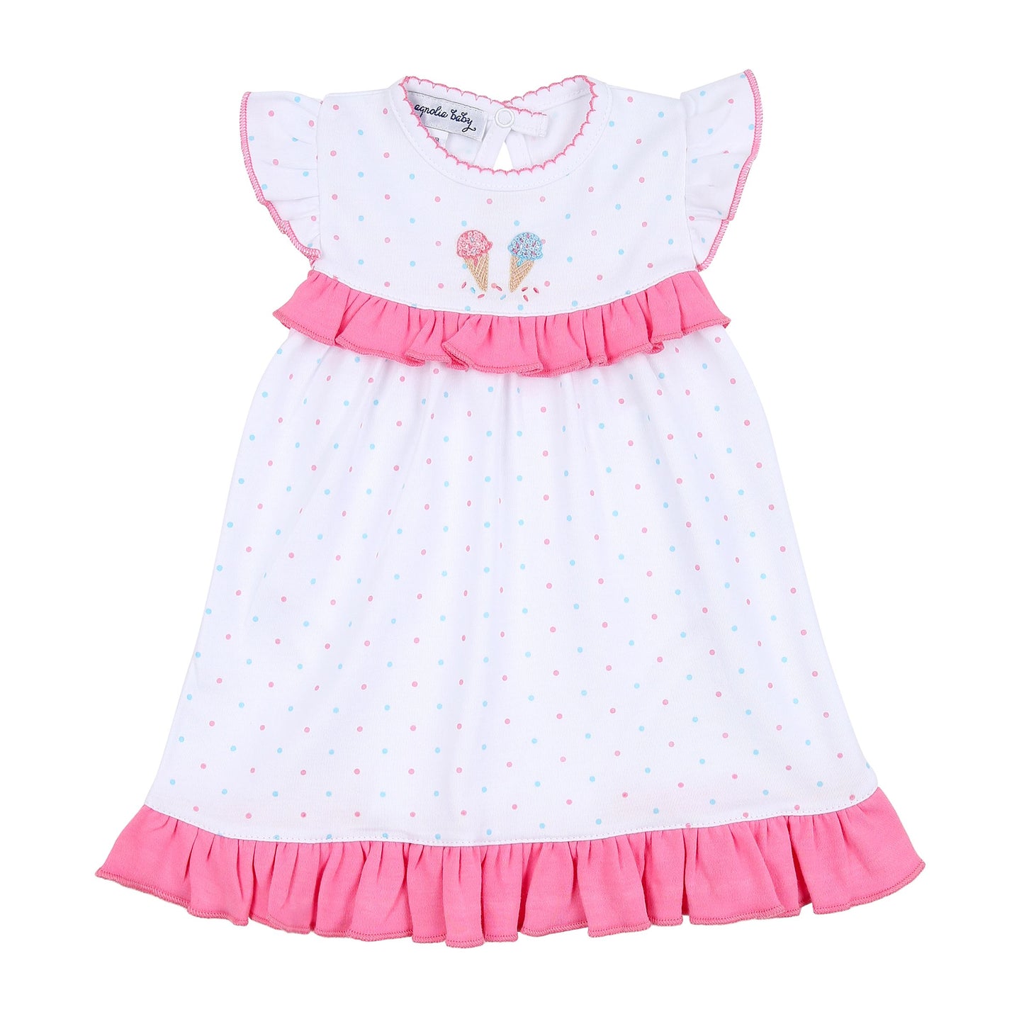 Ice Cream Classics Embroidered Ruffle Flutters Dress Set