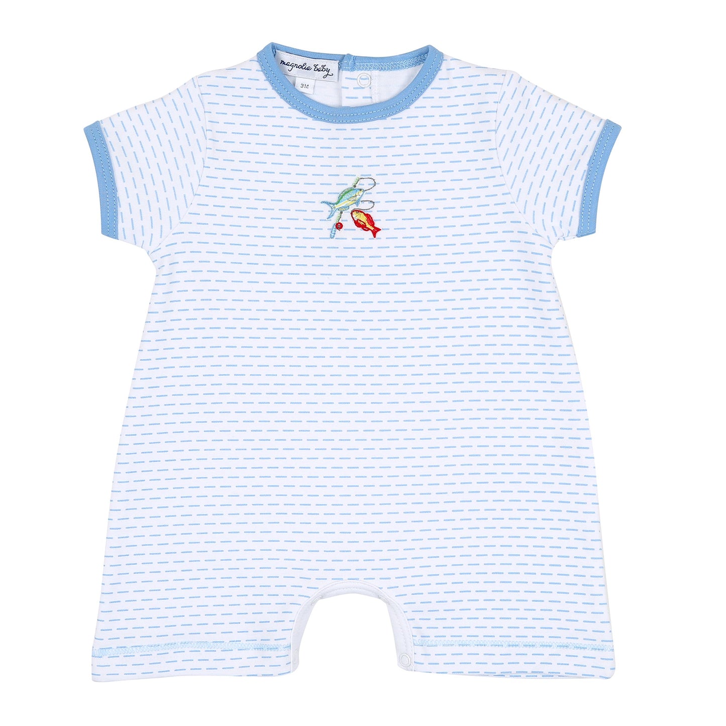 Fish All Day Embroidered Short Playsuit