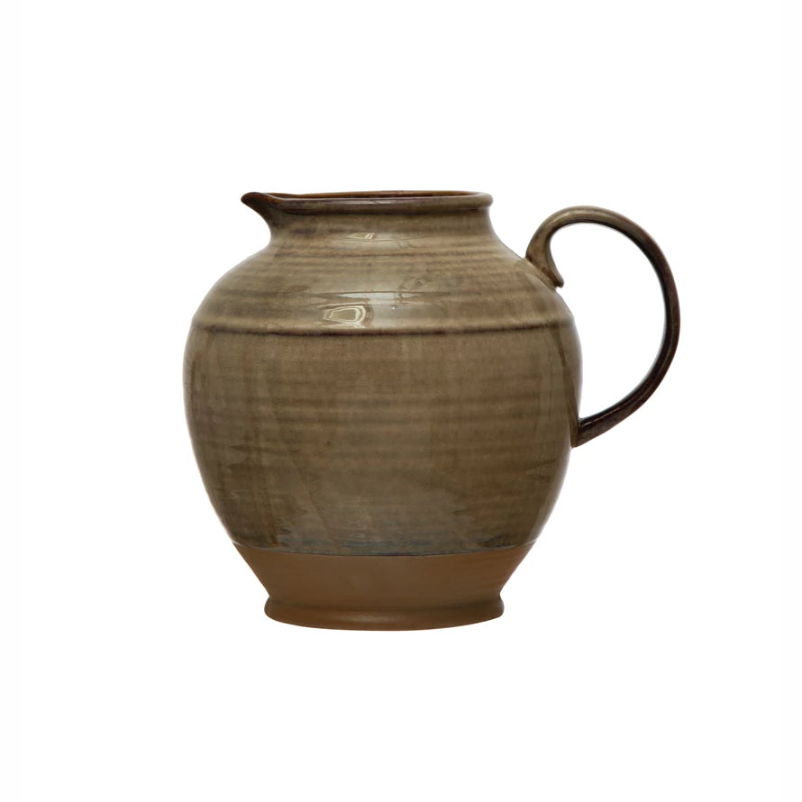 Stoneware Pitcher Reactive Glaze | 72 oz