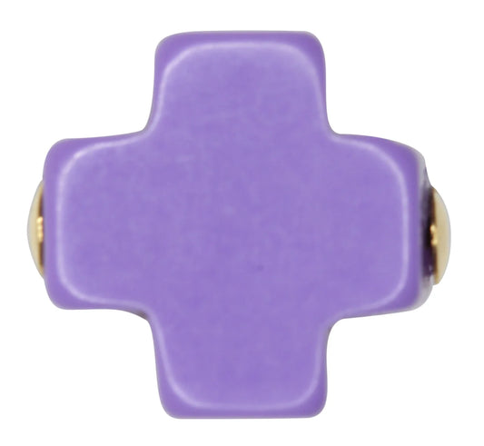 signature cross stud | purple