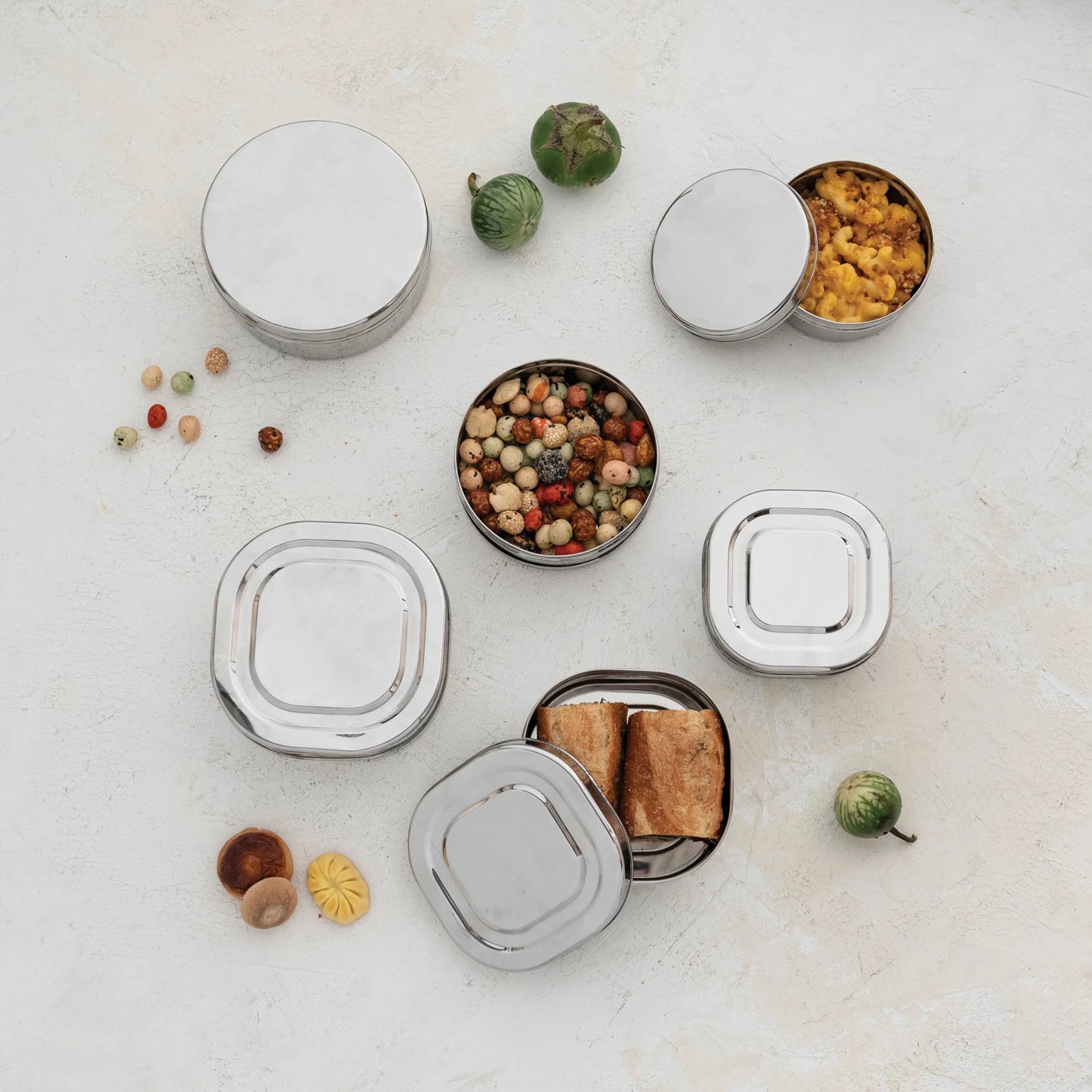 Stainless Steel Containers | Squared | Set of 3