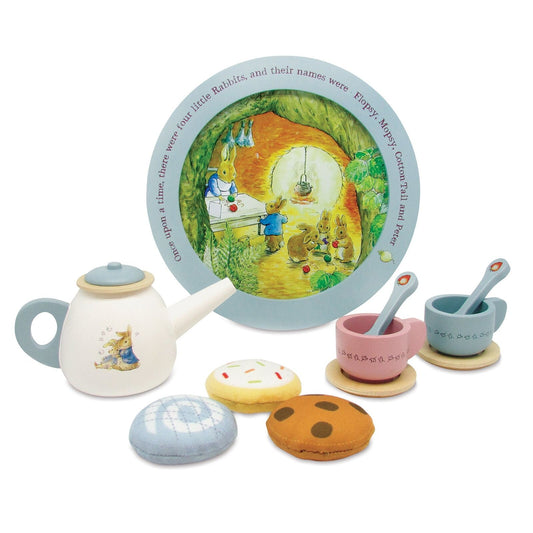 Beatrix Potter 11 piece Wooden Tea Set