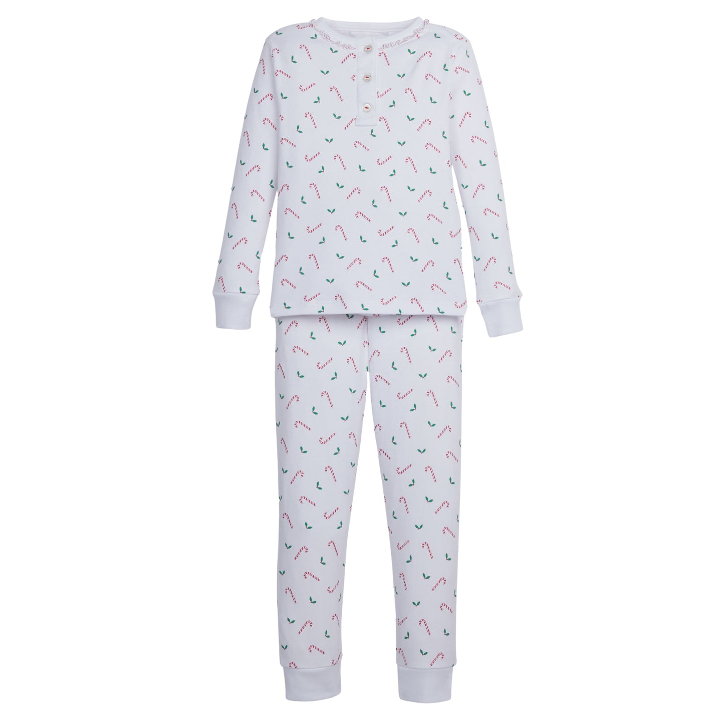 Ruffled Printed Jammies | Candy Cane Lane