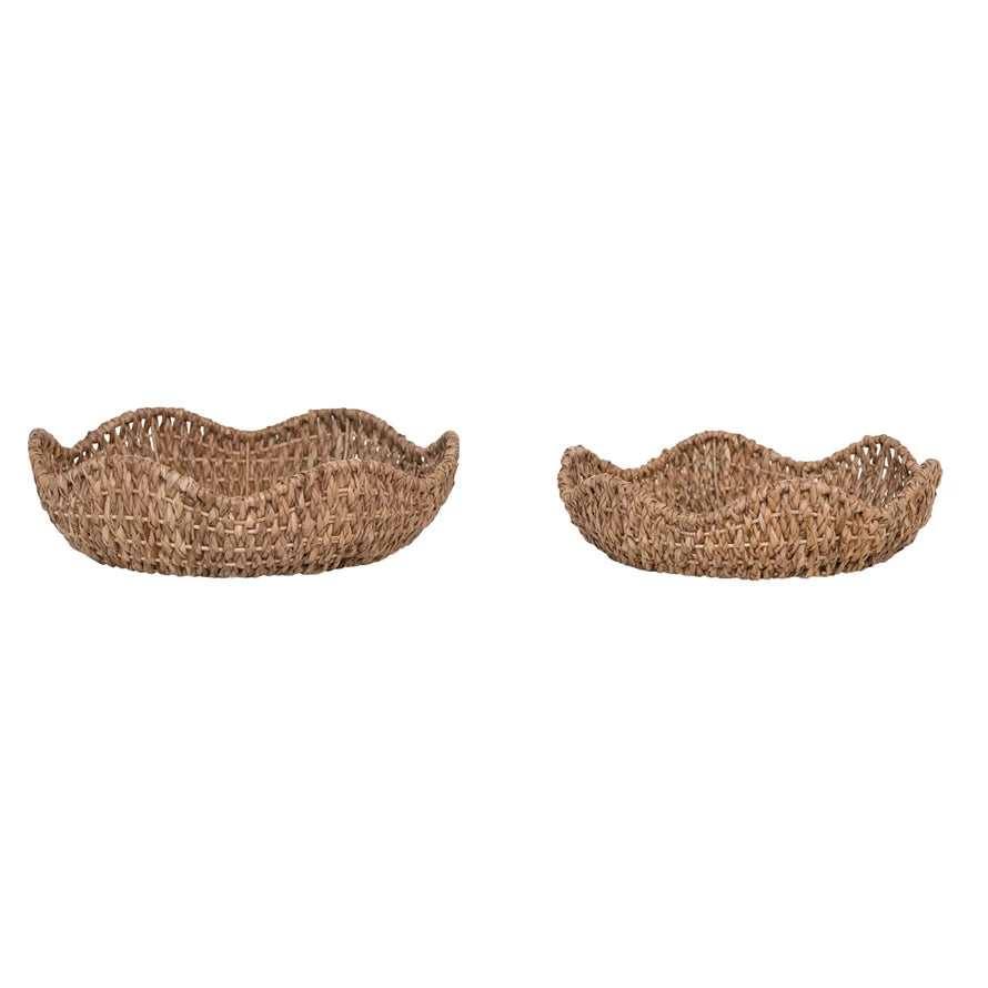 Decorative Braided Bankuan Bowl w/ Scalloped Edge | Large