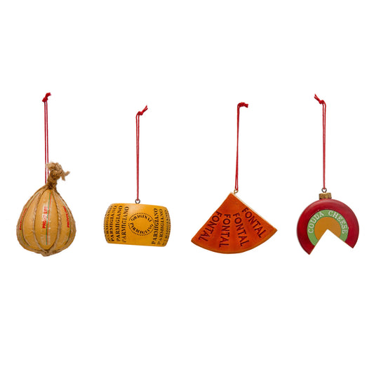 Resin Cheese Ornament, Multi Color, 4 Styles