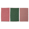 Woven Cotton Tea Towels, Multi Color | Set of 3