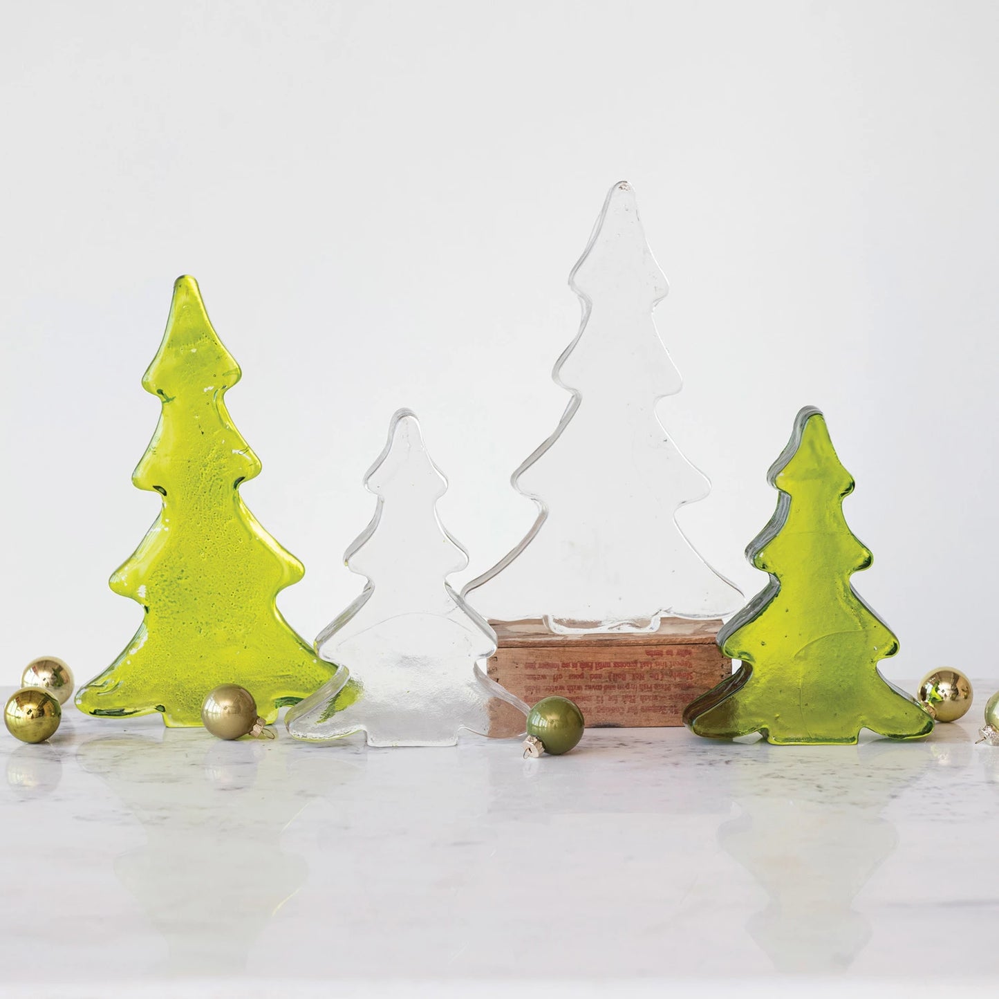 Recycled Glass Tree | Clear | 11"