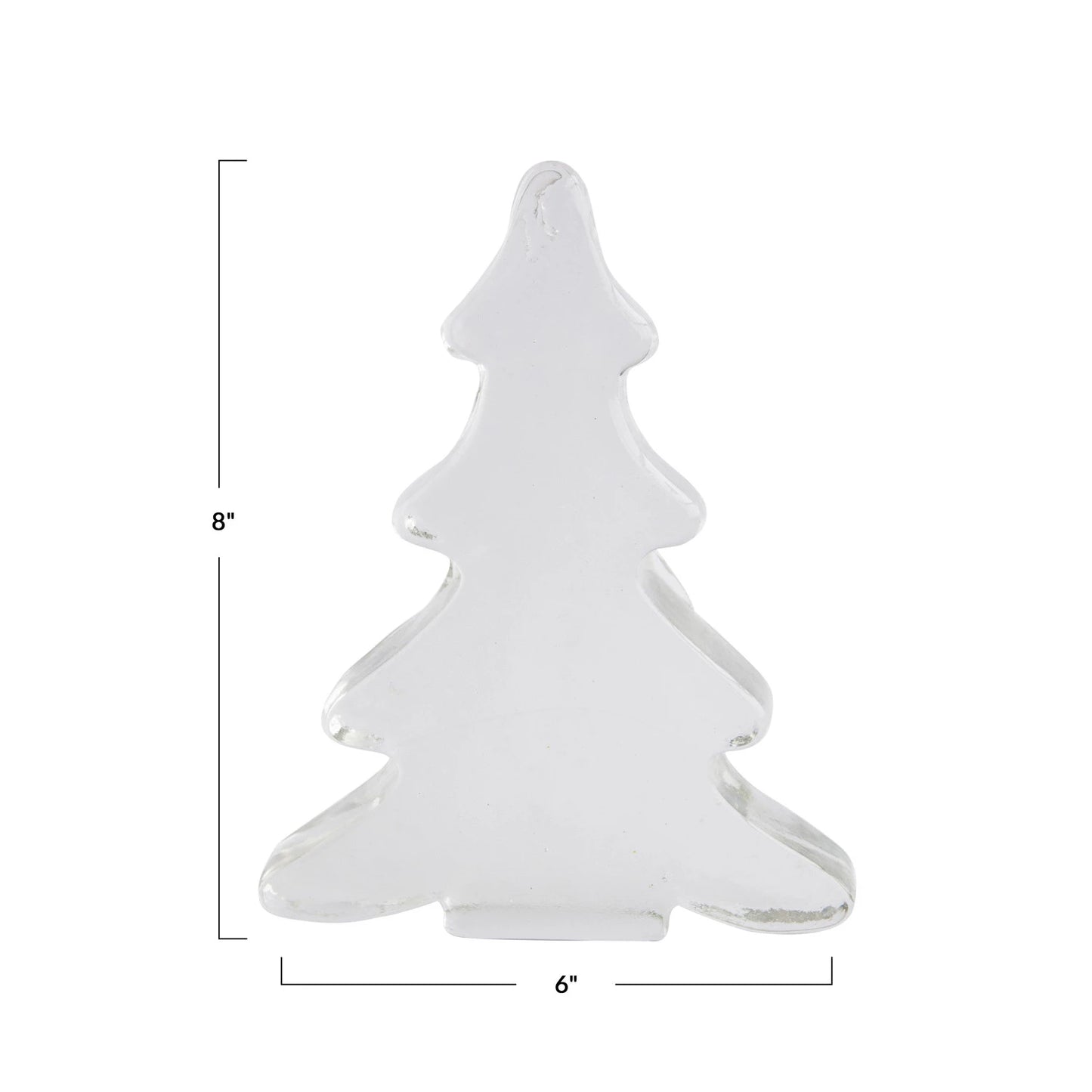 Recycled Glass Tree, Clear | 8"