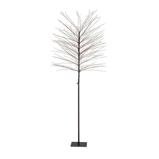 Pre-Lit Metal Tree w/ Plug & 1300 LED Lights, Brown