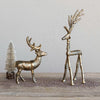 Cast Aluminum Twig Deer |  Antique Gold Finish