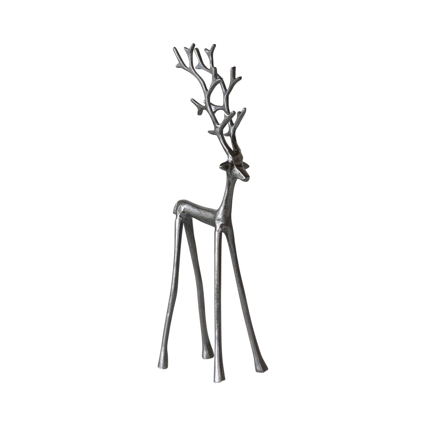 Cast Aluminum Reindeer | Gunmetal Finish | 17.5 inches