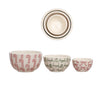 Hand-Stamped Stoneware Nesting Bowls | Set of 3