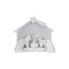 Stoneware Nativity, Reactive Glaze, White | 7 pc.  (Each One Will Vary)