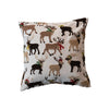 Cotton Slub Pillow w/ Tufted & Embroidered Reindeer, Multi Color | 20"