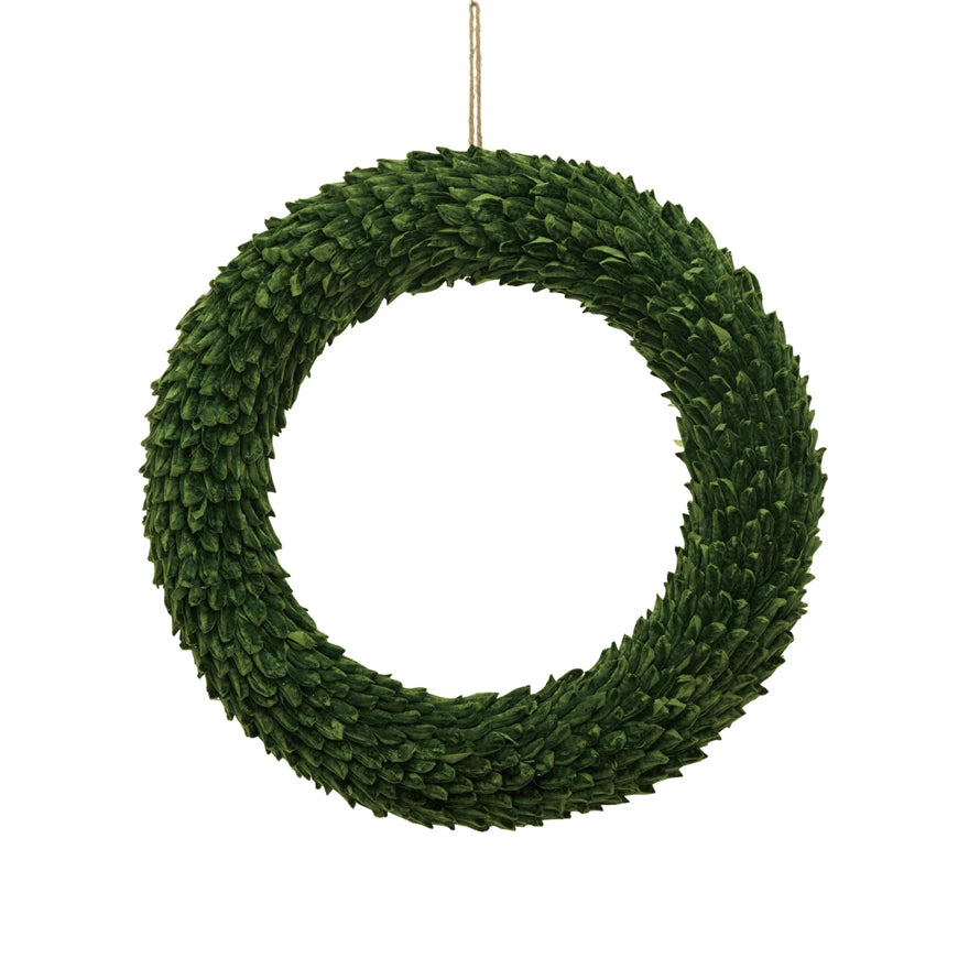 Paper Leaf Wreath | Green