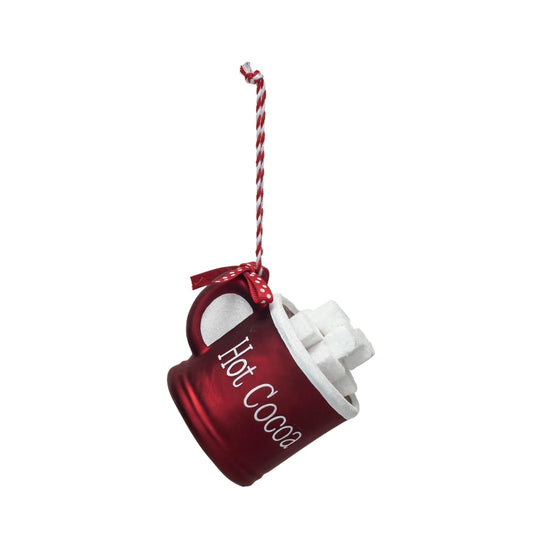 Glass Hot Cocoa Mug Ornament