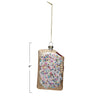 Glass Pop Tart Toaster Pastry Ornament w/ Beads & Glitter | Multi Color