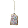 Glass Pop Tart Toaster Pastry Ornament w/ Beads & Glitter | Multi Color