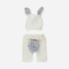 Bailey Bunny Hat and Pant Set | White/Grey