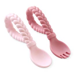 Sweetie Spoons Spoon + Fork Set | Pink