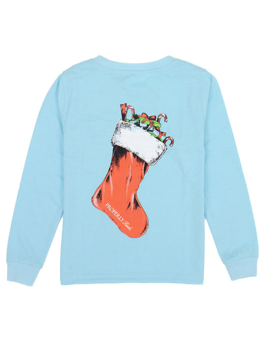 LD Christmas Stocking Long Sleeve | Aqua