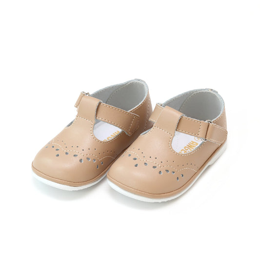 Birdie Leather T-Strap Mary Jane | Latte