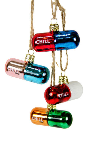 CHILL PILLS ORNAMENT - ASST