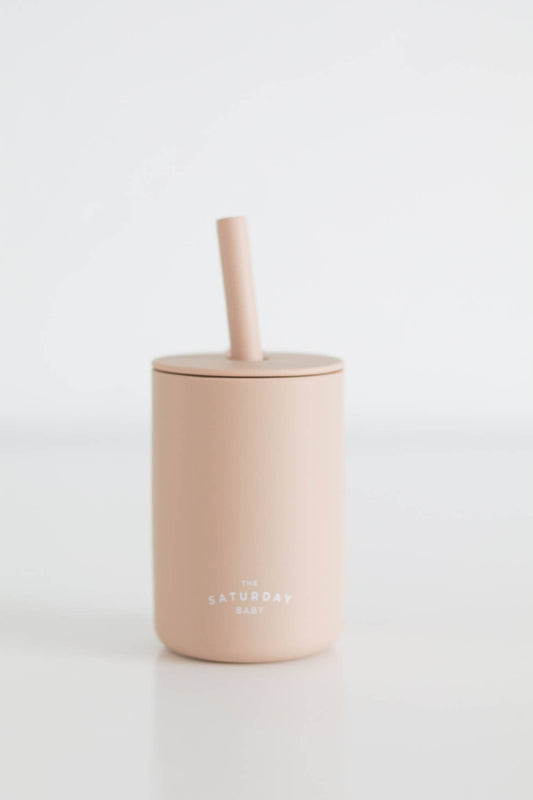 The Saturday Baby Silicone Straw Cup - Sand